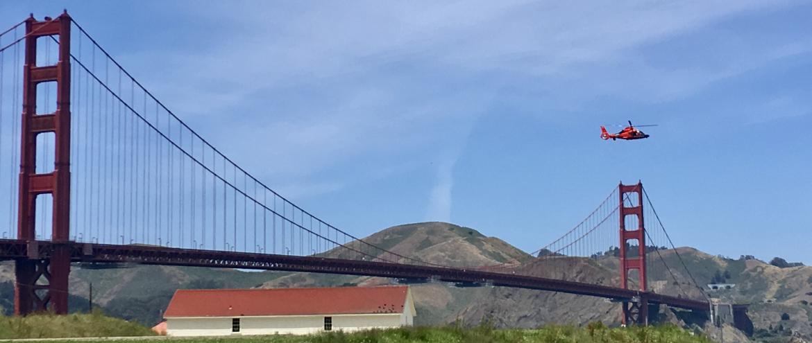 Golden Gate Bridge & Hélicoptère