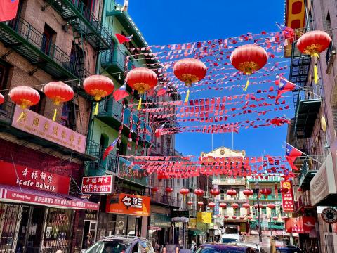 Drapeau Taïwanais à San Francisco Chinatown